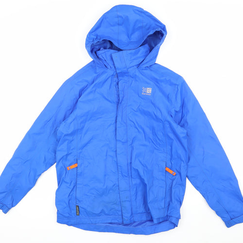 Karrimor Boys Blue Windbreaker Jacket, Size 13, Hooded
