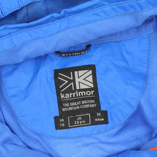 Karrimor Boys Blue Windbreaker Jacket, Size 13, Hooded