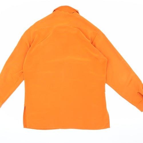 Alexon Women's Orange Button-Up Shirt, Size 12, Classic Fit