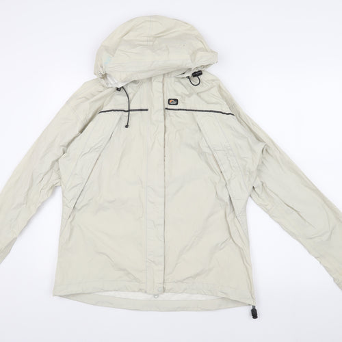Lowe alpine Women's Beige Anorak Jacket, Size L, Hooded & Zip