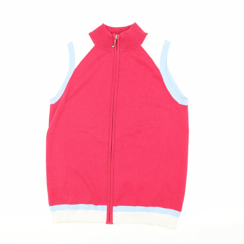 Glenmuir Women's Red Sleeveless Waistcoat S Casual