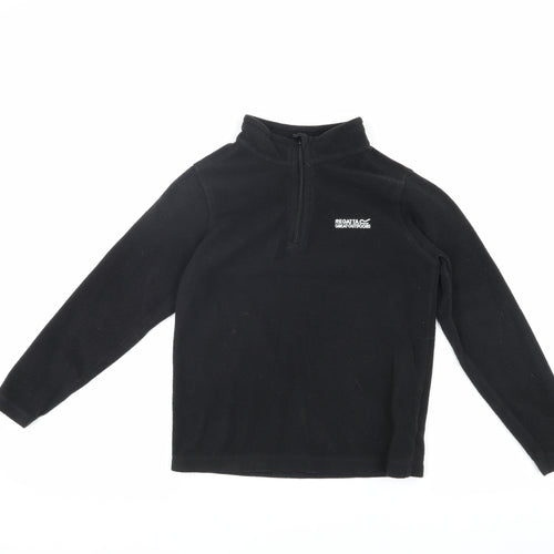 Regatta Boys Black Fleece Pullover Hoodie Age 9-10
