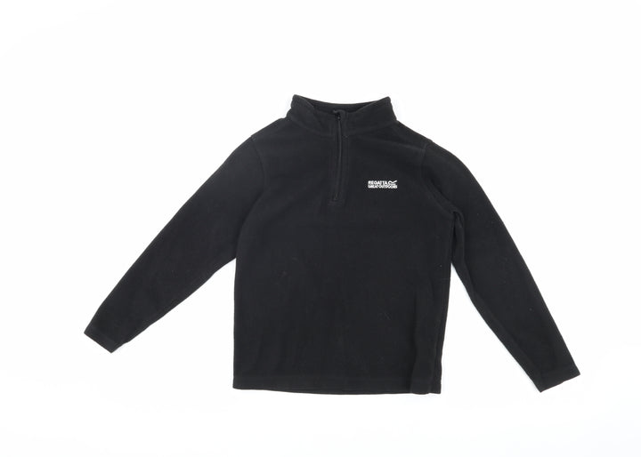Regatta Boys Black Fleece Pullover Hoodie Age 9-10
