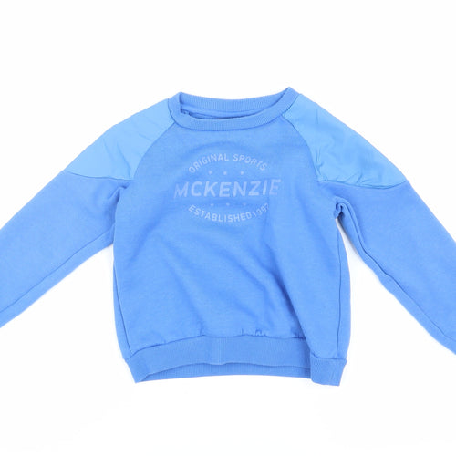 McKenzie Boys Blue Pullover Sweatshirt, Age 8-9 Years, Casual