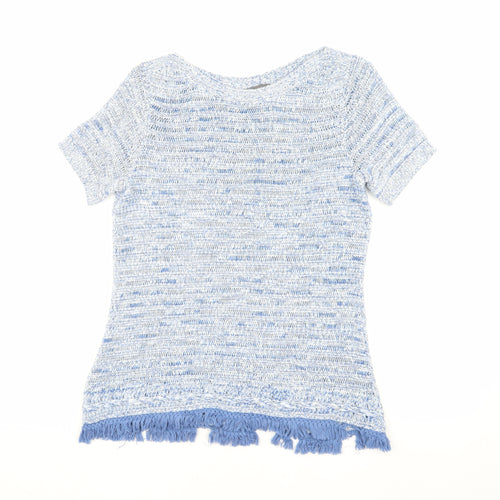 Laura Ashley Women's Multicoloured Knit Fringe Top