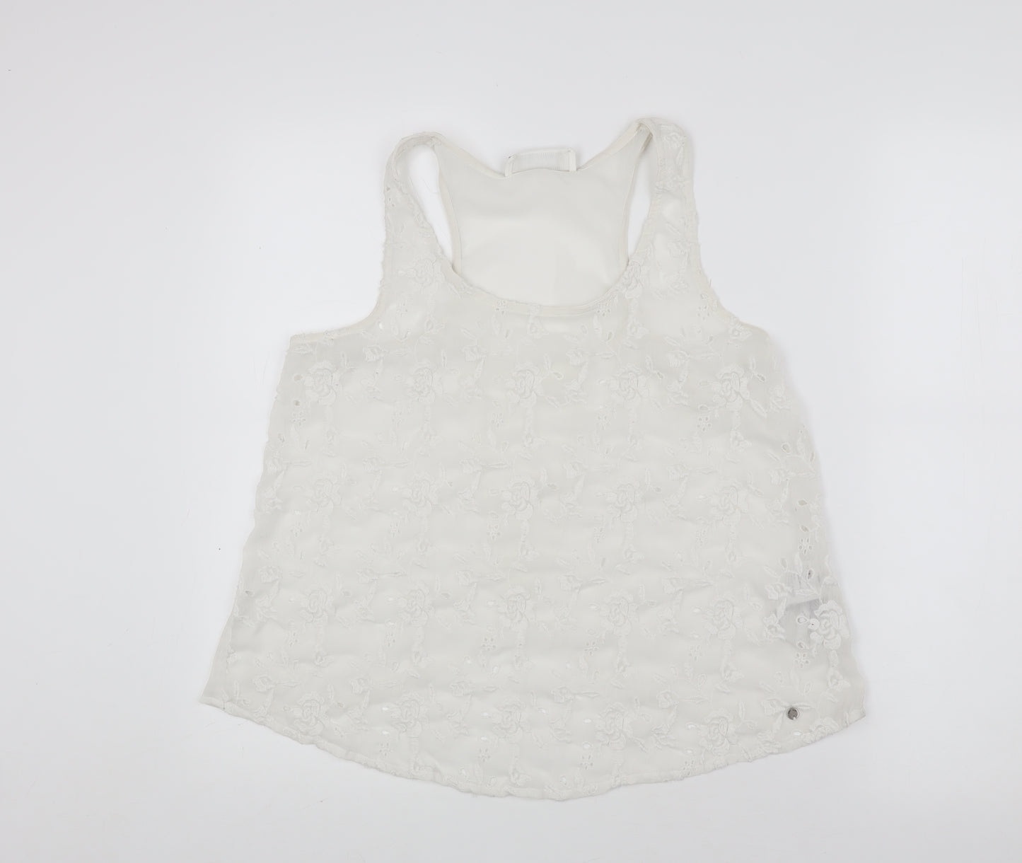 Abercrombie & Fitch Women's White Lace Tank Small