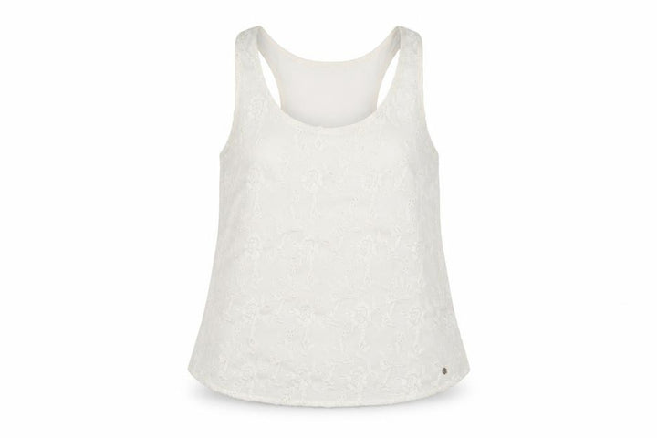 Abercrombie & Fitch Women's White Lace Tank Small