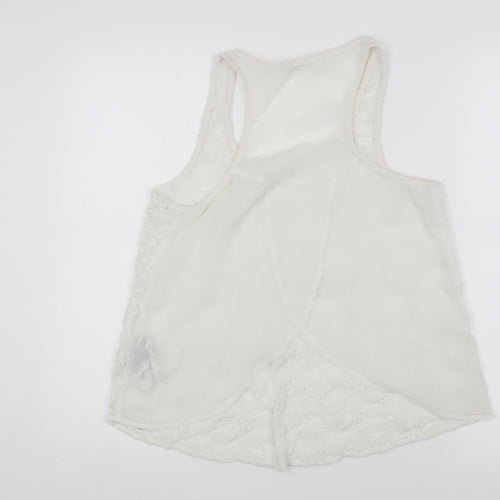 Abercrombie & Fitch Women's White Lace Tank Small