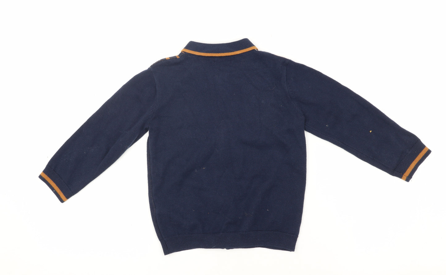 Next Unisex Baby Jacket Blue 18-24 Months Houndstooth Cotton