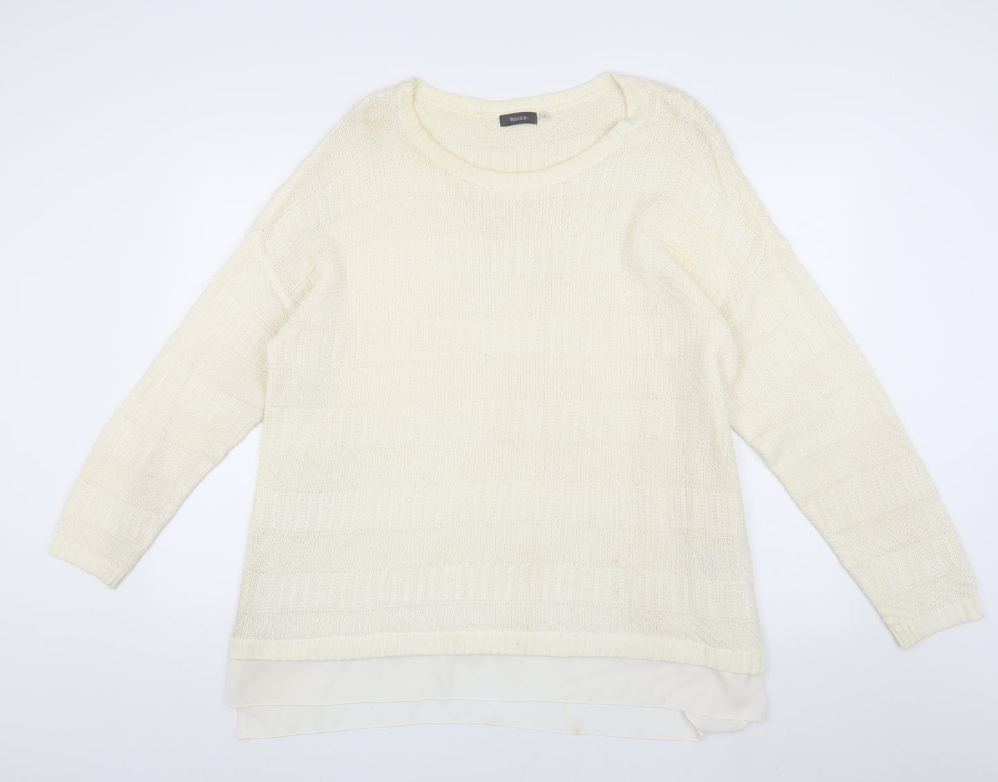 Yessica Women's Ivory XL Pullover Jumper