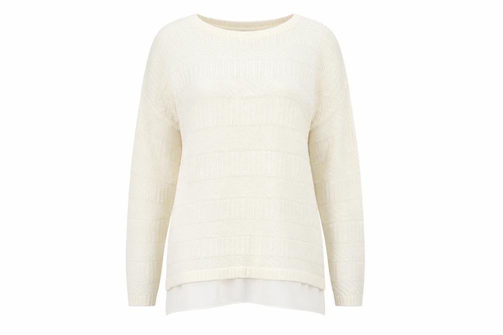 Front view of Yessica Women's Ivory XL jumper