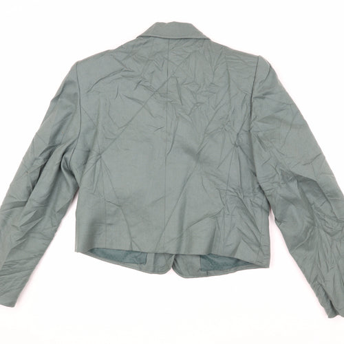 Alexon Women's Green Blazer Wool UK 14 Shawl Collar