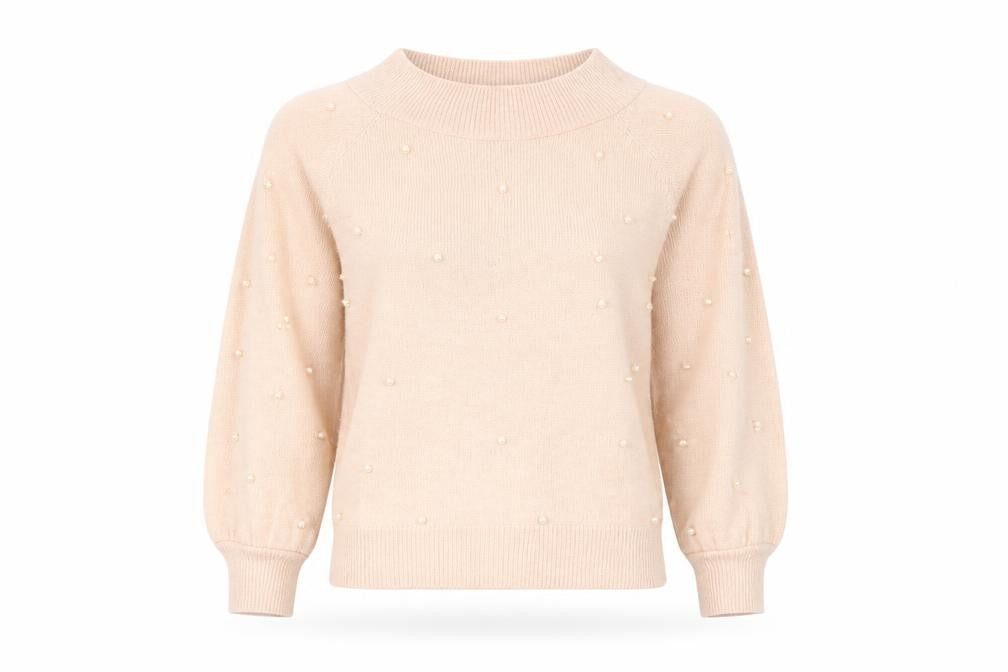 Front view of Next Women's Beige High Neck jumper, size 6