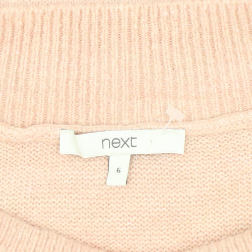Next Women's Beige High Neck Pullover Jumper Size 6