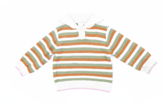 Zara Girls Multicoloured Henley Jumper 3-4 Years