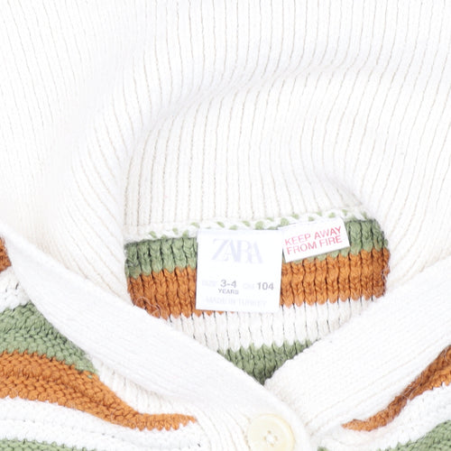 Zara Girls Multicoloured Henley Jumper 3-4 Years