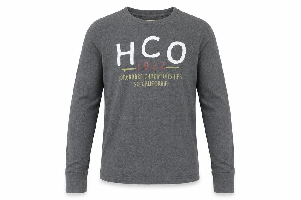 Front view of Hollister Men's Grey Pullover Sweatshirt S