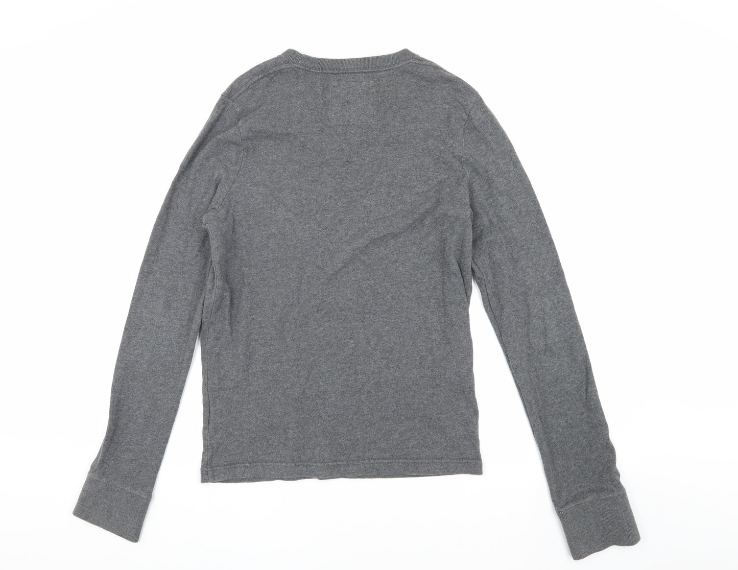 Hollister Men's Grey Pullover Sweatshirt S