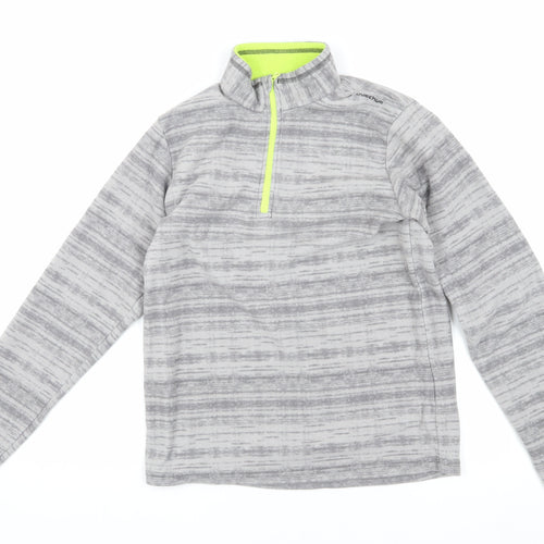 Decathlon Boys Grey 1/4 Zip Fleece Sweatshirt 14 Years