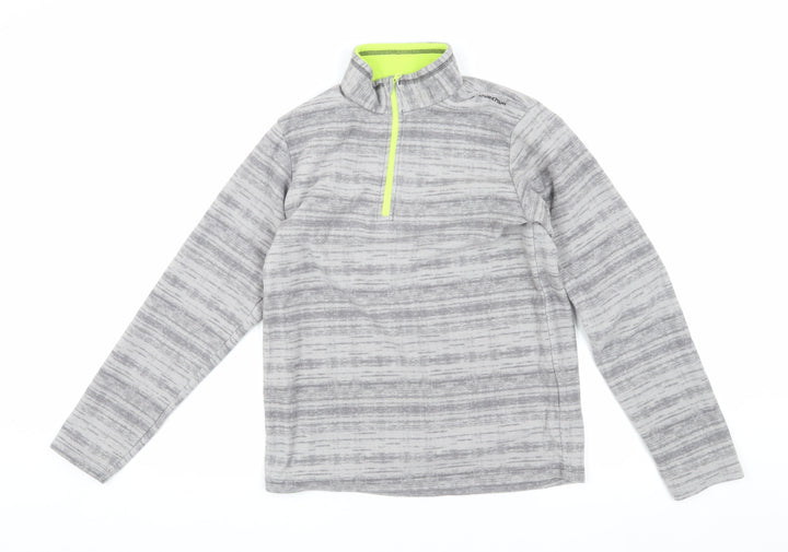Decathlon Boys Grey 1/4 Zip Fleece Sweatshirt 14 Years