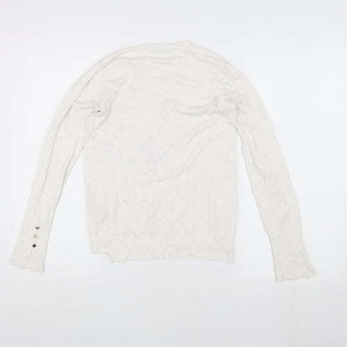 Zara Women's White Knit Pullover Jumper M