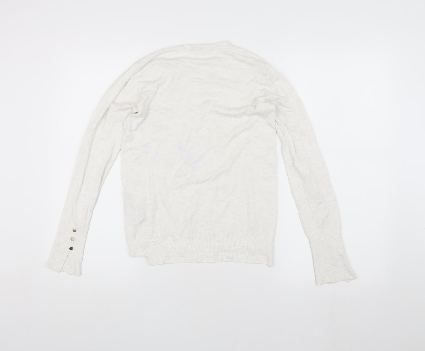 Zara Women's White Knit Pullover Jumper M