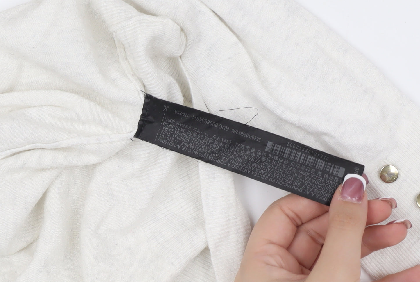 Zara Women's White Knit Pullover Jumper M