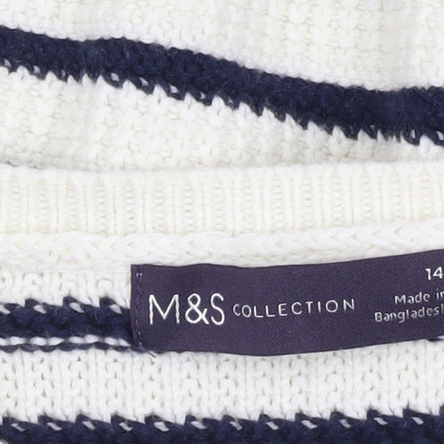 Marks and Spencer Women's Striped Pullover Jumper Size 14