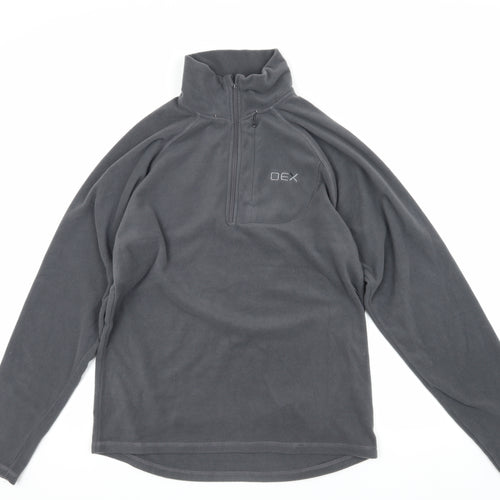 OEX Men's Grey Fleece Pullover Sweatshirt, M