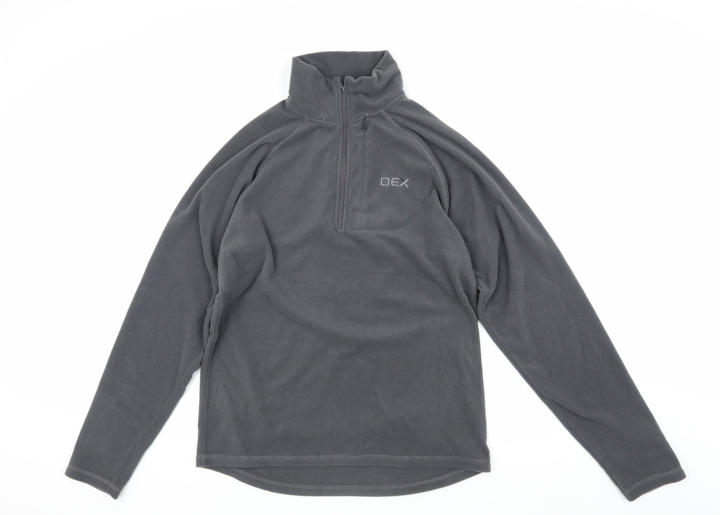 OEX Men's Grey Fleece Pullover Sweatshirt, M