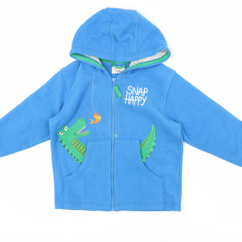 GR8 Kids Boys Blue Animal Print Fleece Jacket 3-4 Years