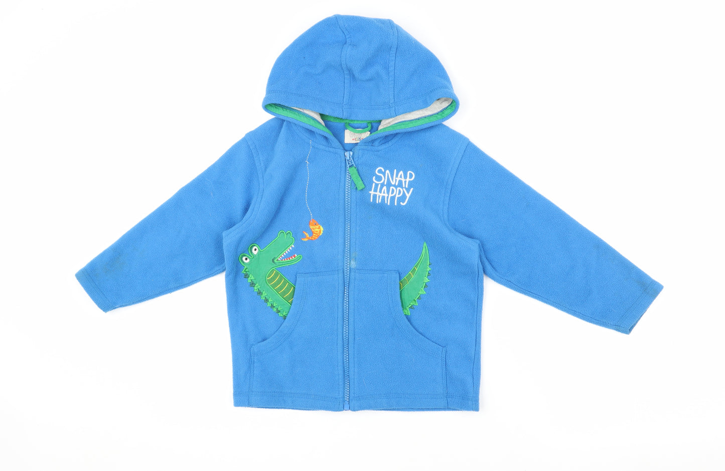 GR8 Kids Boys Blue Animal Print Fleece Jacket 3-4 Years