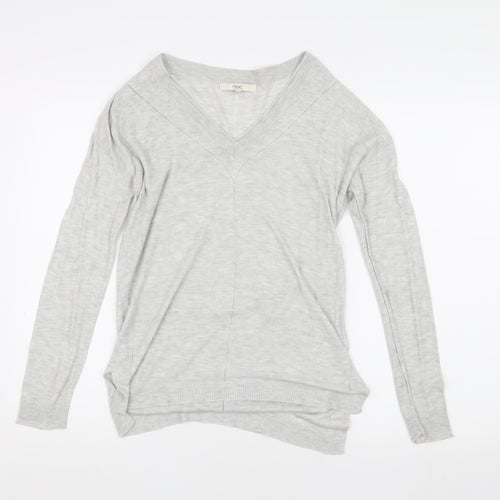 Next Women's Grey V-Neck Pullover Jumper Size 10