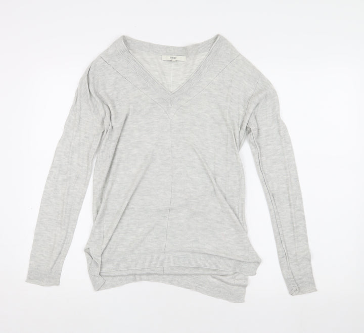 Next Women's Grey V-Neck Pullover Jumper Size 10