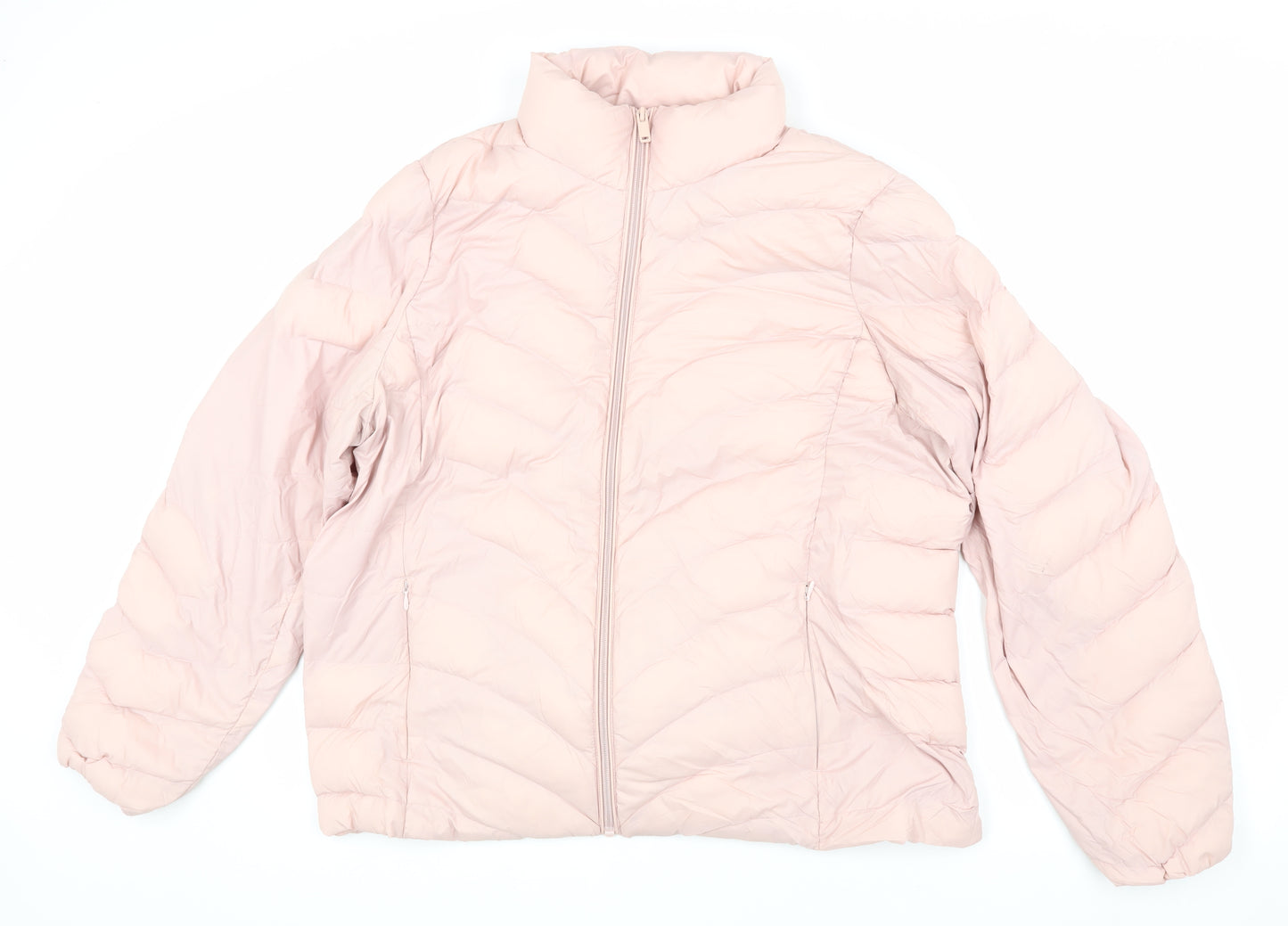 Marks and Spencer Women's Pink Puffer Jacket Size 18