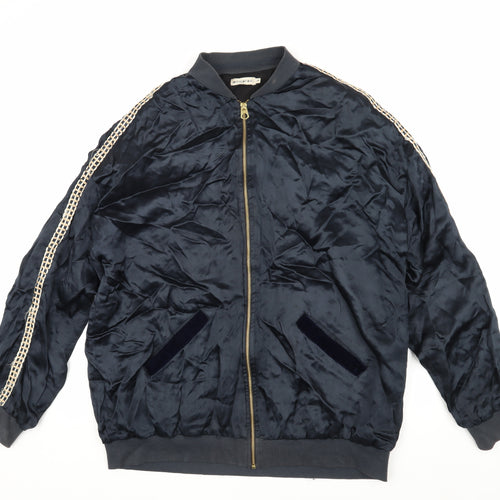 Light Before Dark Unisex Blue Bomber Jacket S