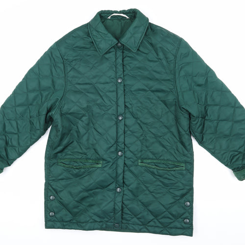 Marks & Spencer Women's Green Quilted Jacket Size 10