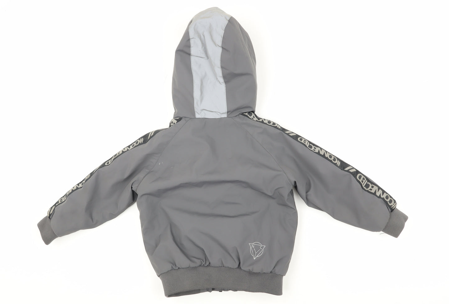 Next Boys Grey Puffer Jacket, Size 3 Years, Hooded Winter Coat