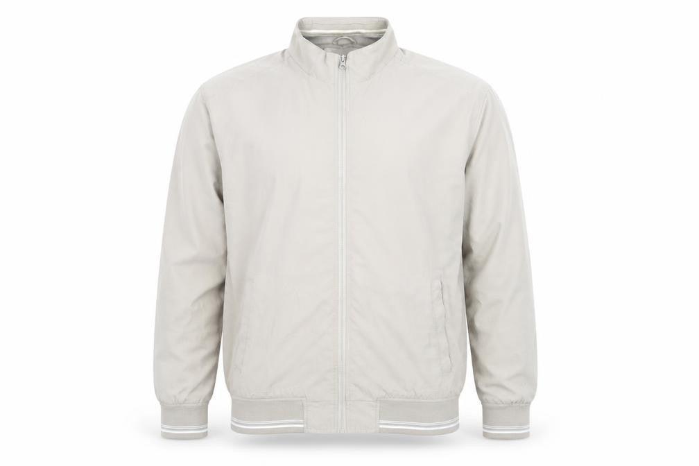 Front view of Greenwoods Men's Beige XL Bomber Jacket