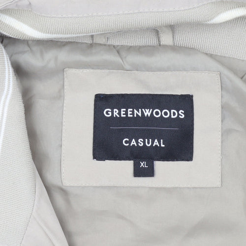 Greenwoods Men's Beige XL Bomber Jacket