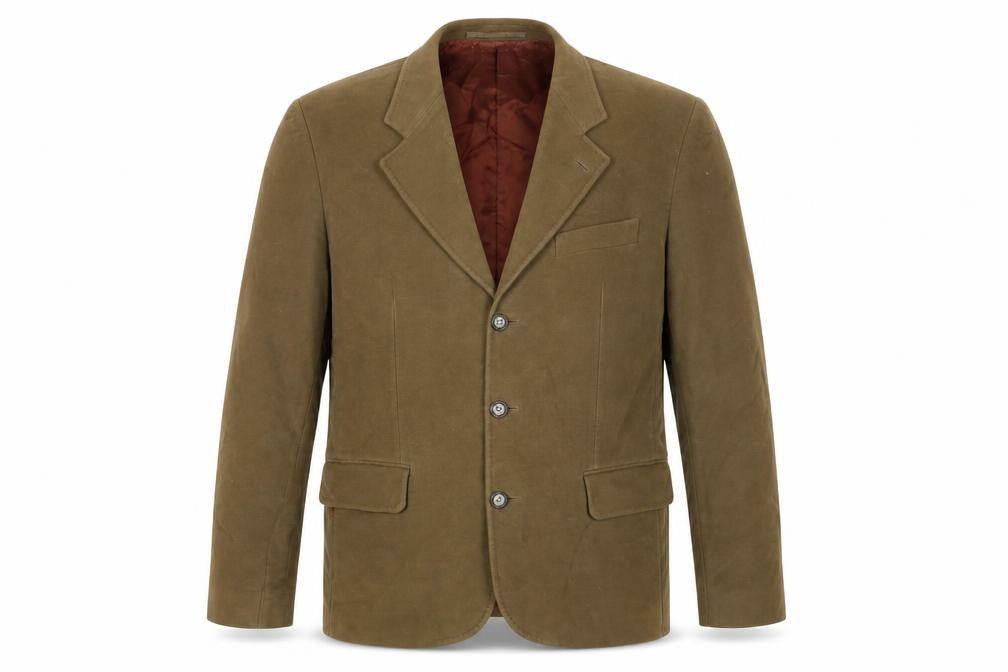 Front view of Brook Taverner Men's Brown Blazer, size 40, Regular Fit