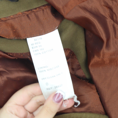 Brook Taverner Men's Brown Blazer, Size 40 Regular Fit