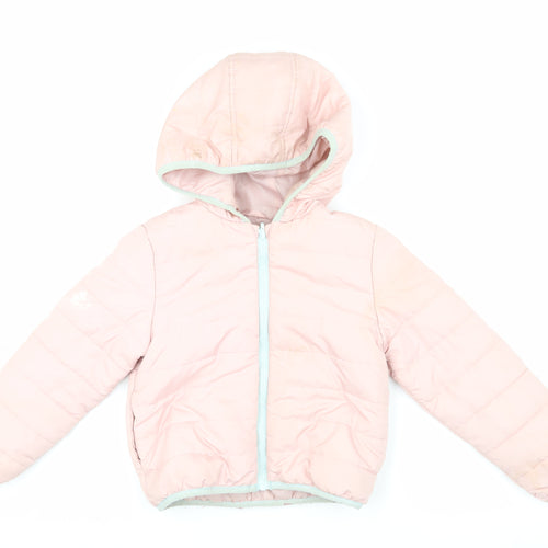 Marks and Spencer Pink Girls Puffer Jacket 6-7 Yrs