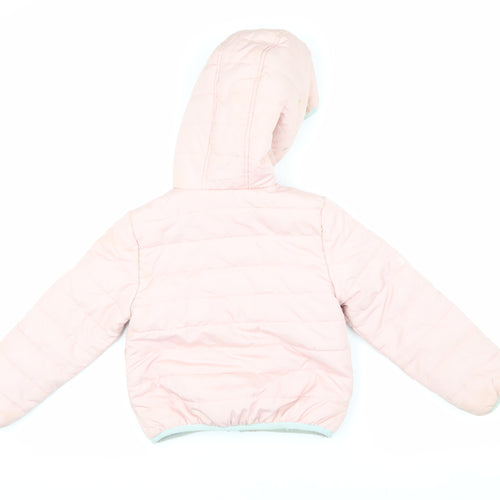 Marks and Spencer Pink Girls Puffer Jacket 6-7 Yrs