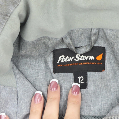 Peter Storm Women's Grey Hooded Jacket Size 12