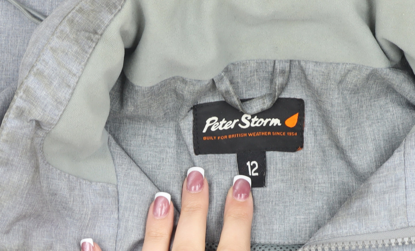 Peter Storm Women's Grey Hooded Jacket Size 12