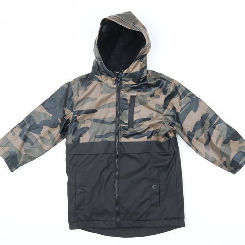 Firetrap Boys Camouflage Parka 3-4 Years Hooded Mid-Length