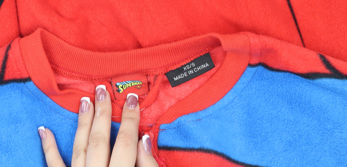 Cedar Wood State Superman Fleece Onesie XS