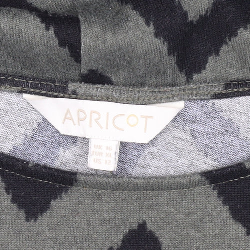 Apricot Women's Grey Geometric Pullover, Size 16