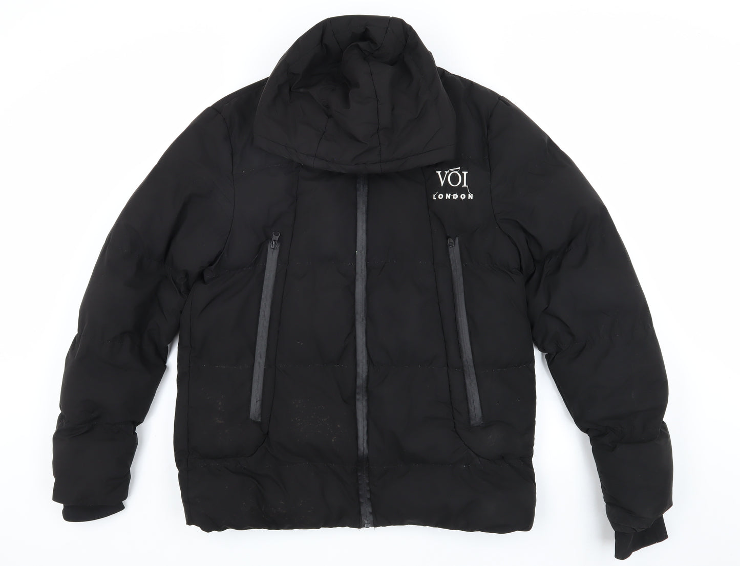 VOI London Black Puffer Jacket Men’s S Casual Winter
